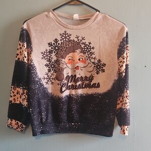 SHEIN Santa Christmas Sweater - Black and Cream